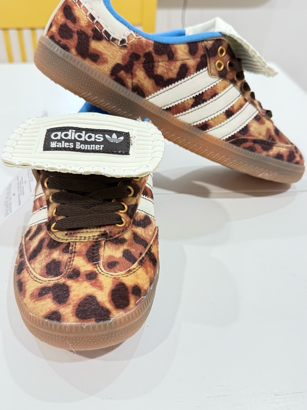 adidas Wales Bonner Leopard Pony Hair Print Sneakers Size 7.5 New No Box - Picture 2 of 8